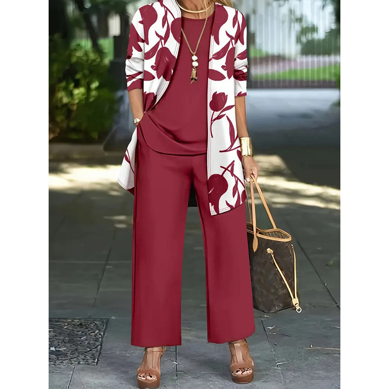 Haley Elegant Three-Piece Floral Set