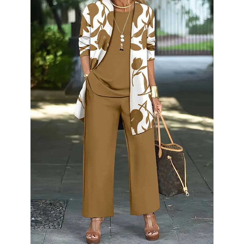 Haley Elegant Three-Piece Floral Set