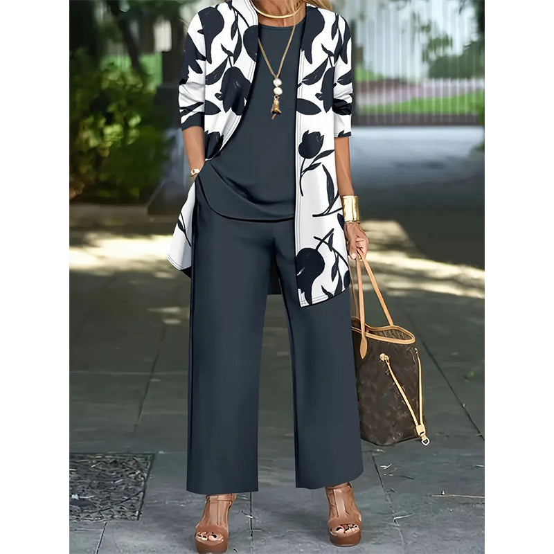 Haley Elegant Three-Piece Floral Set