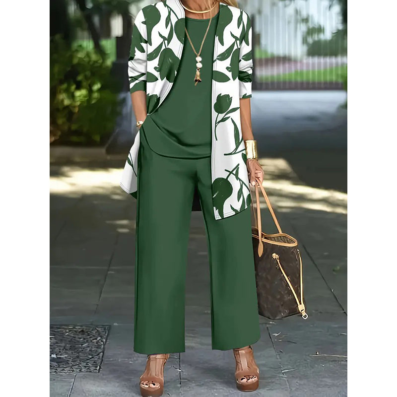 Haley Elegant Three-Piece Floral Set
